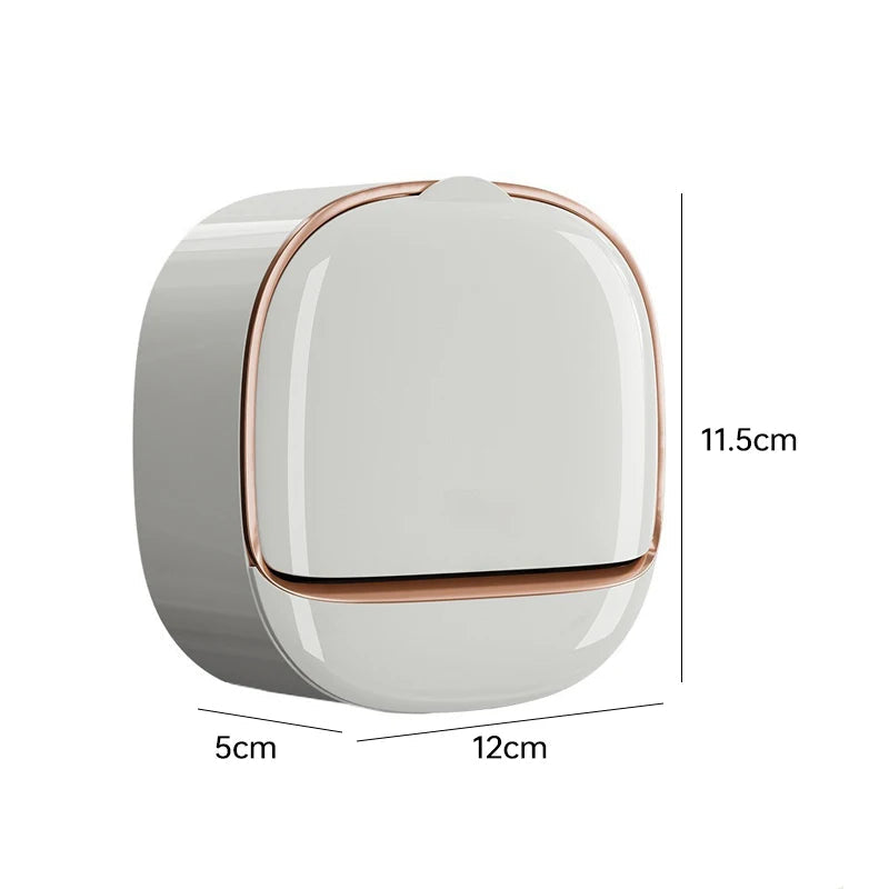 Wall Mount Soap Box No Drill Bathroom Drainage Container with Tray for Kitchen Sink Easy Clean Soap Holder Storage Organizer