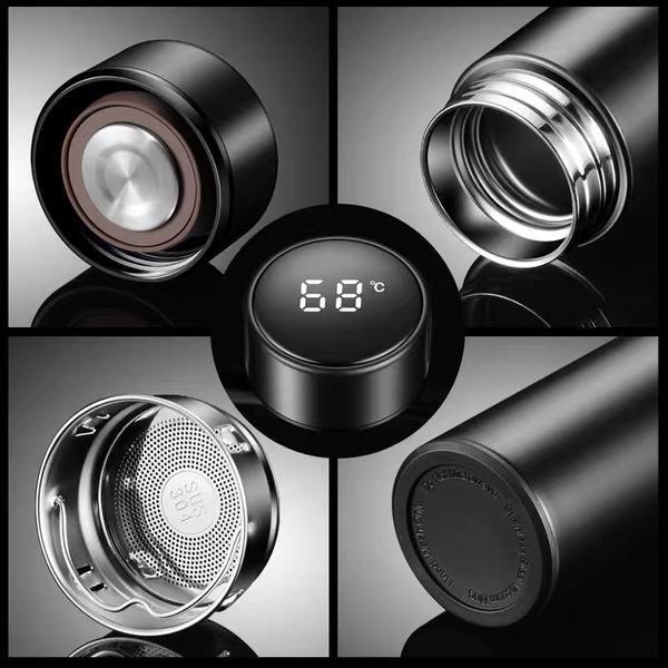 Smart LED Temperature Display Vacuum Insulated Thermos Bottle 500ML – Stainless Steel Flask with Tea Filter | Hot & Cold Water Bottle