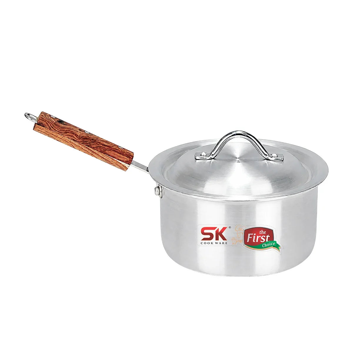 SK Cookware 15-Piece Aluminum Cookware Set - Bridal Gift Set with Wooden Spatulas