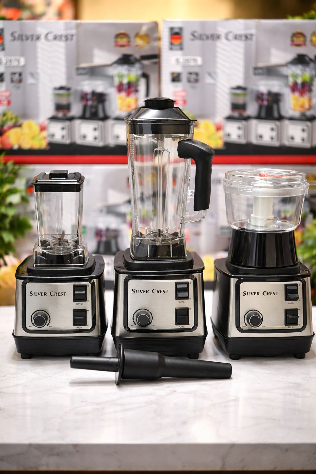 Silver Crest 3-in-1 Kitchen Blender & Food Processor 5500W - Juicer, Grinder & Chopper Multi-Function Mixer