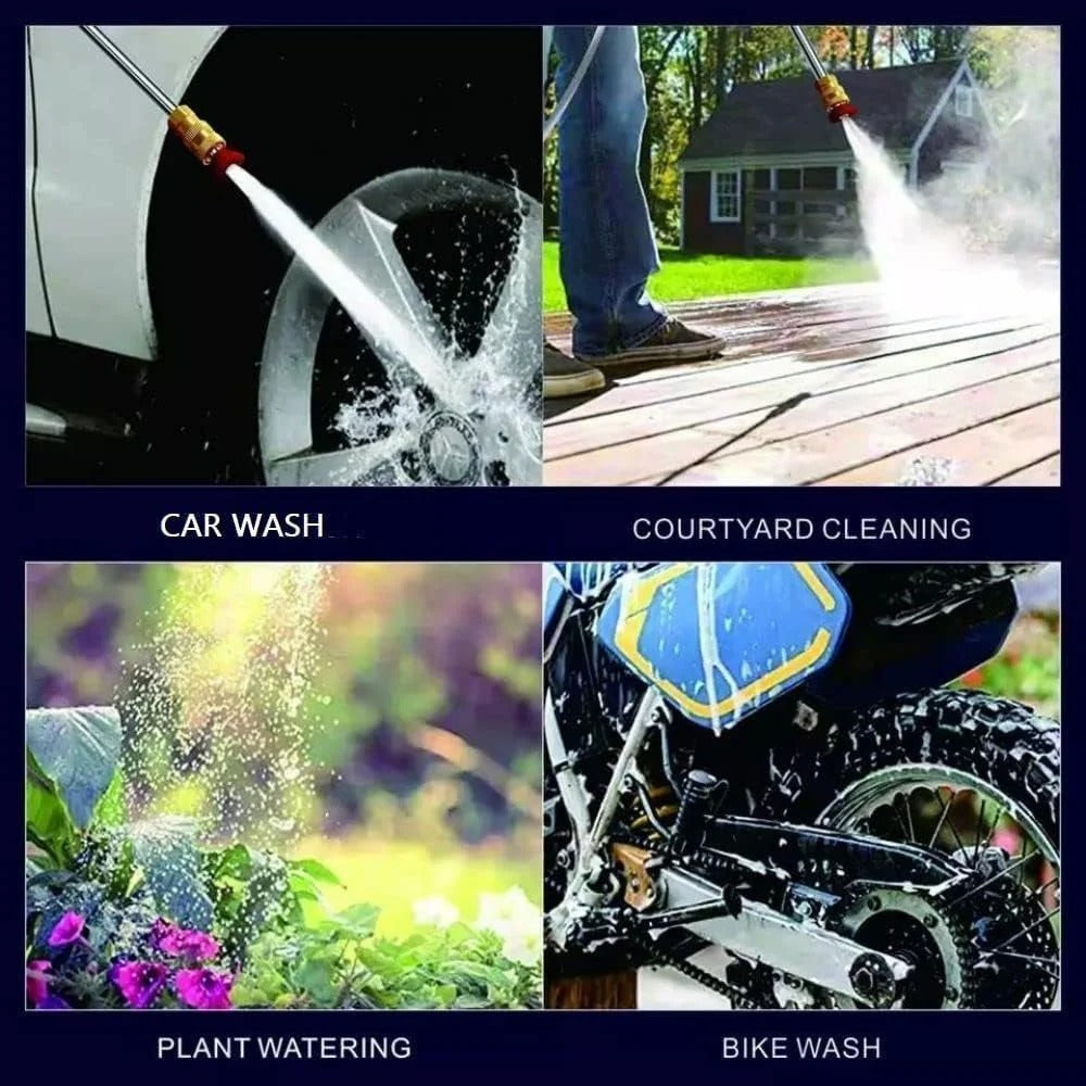 Solar Wash Wireless Rechargeable High Pressure Car Washer Gun - Electric Foam Spray Water Gun for Car & Bike Cleaning